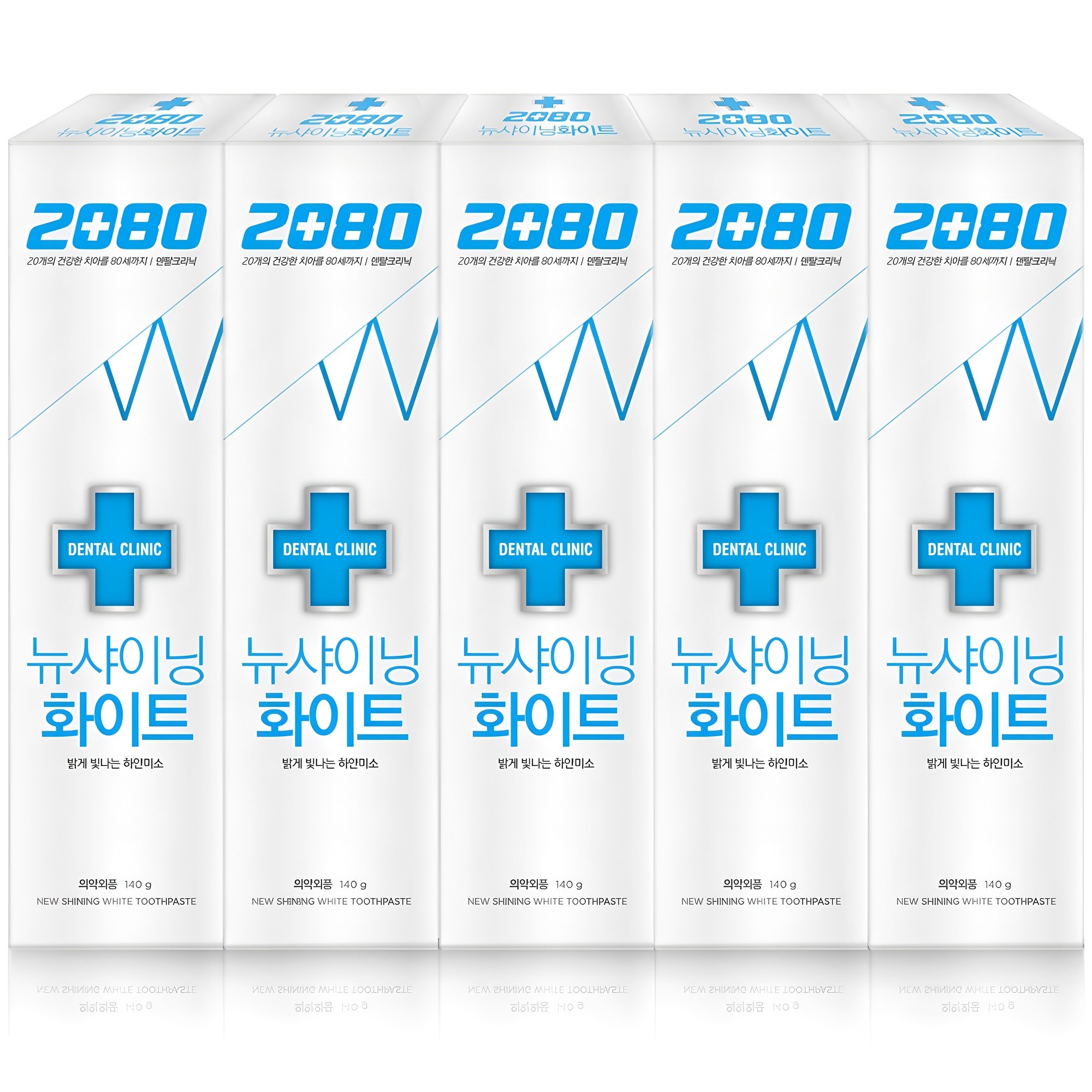 2080 덴탈크리닉 뉴샤이닝 화이트 베이직 치약