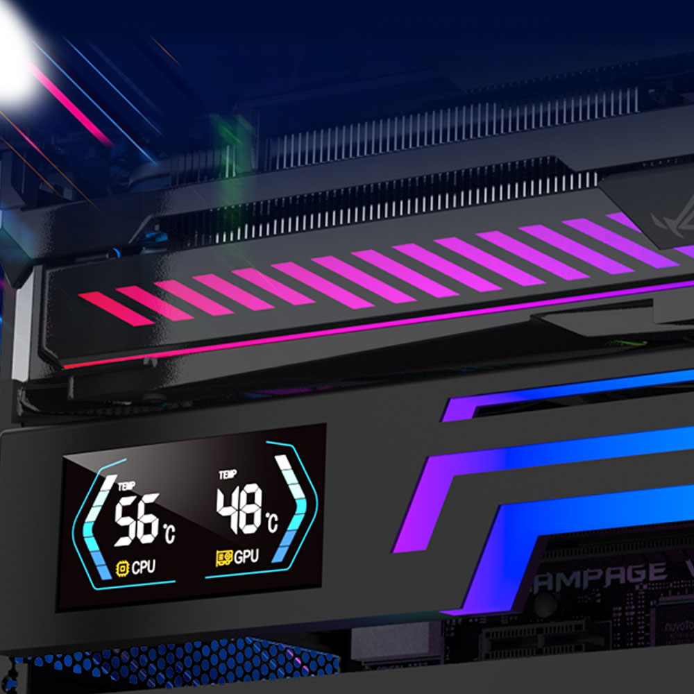 그래픽카드 지지대 ARGB 실시간 온도 디스플레이 POWER-TRAIN Z-X6