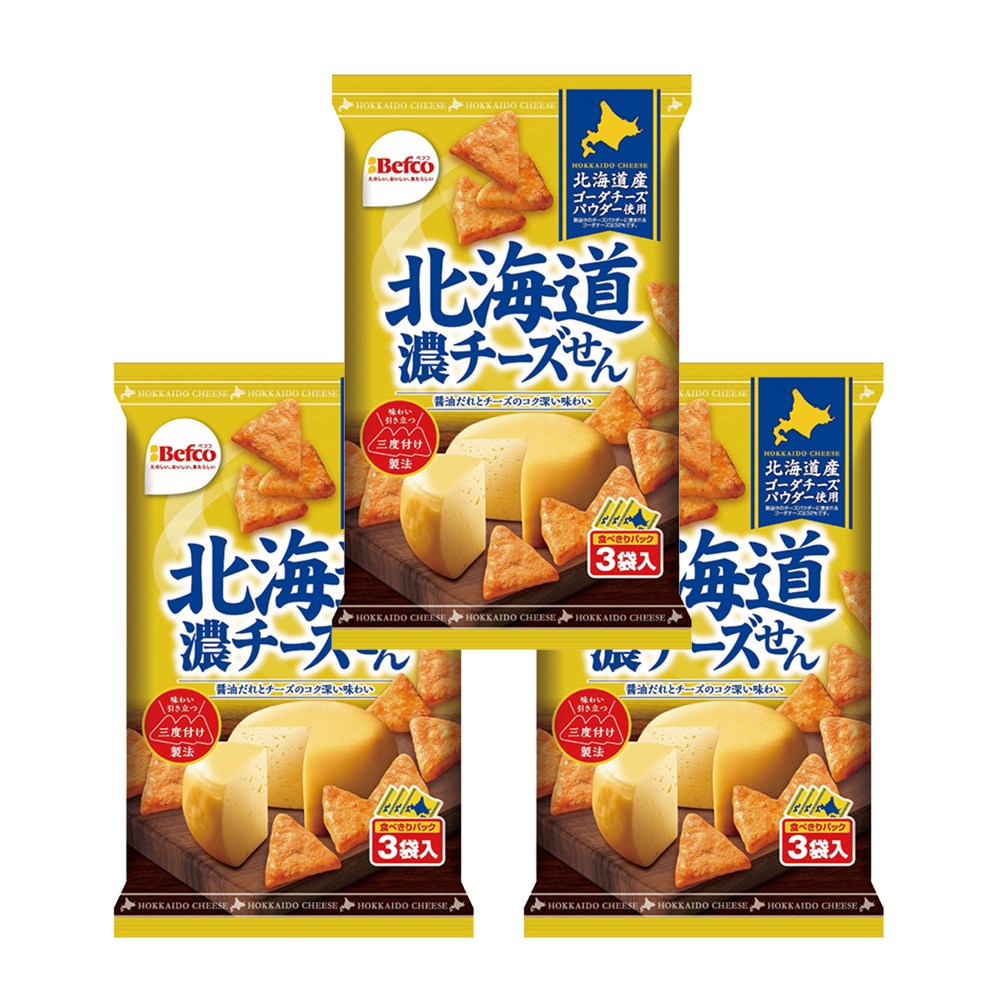 베프코 홋카이도 치즈 센베 54g, 3개, 54g