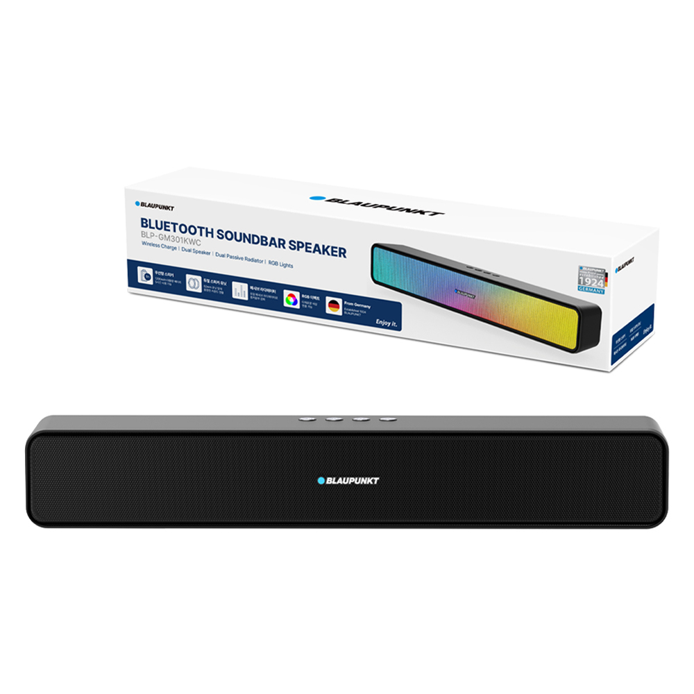 블라우풍트 RGB 레인보우 멀티미디어 블루투스 사운드바 BLP-GM301KWC, BLP-GM301KWC, 블랙
