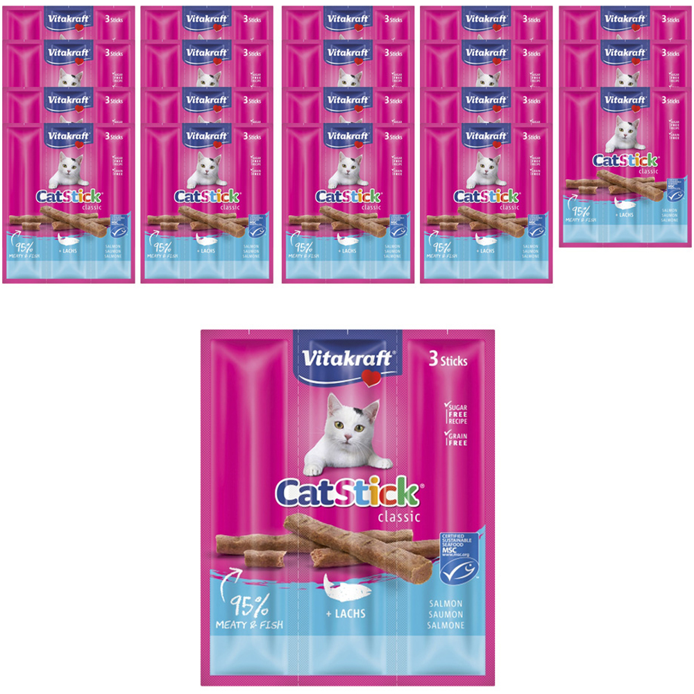 비타크래프트 캣 스틱 간식 3p, 연어, 18g, 20개