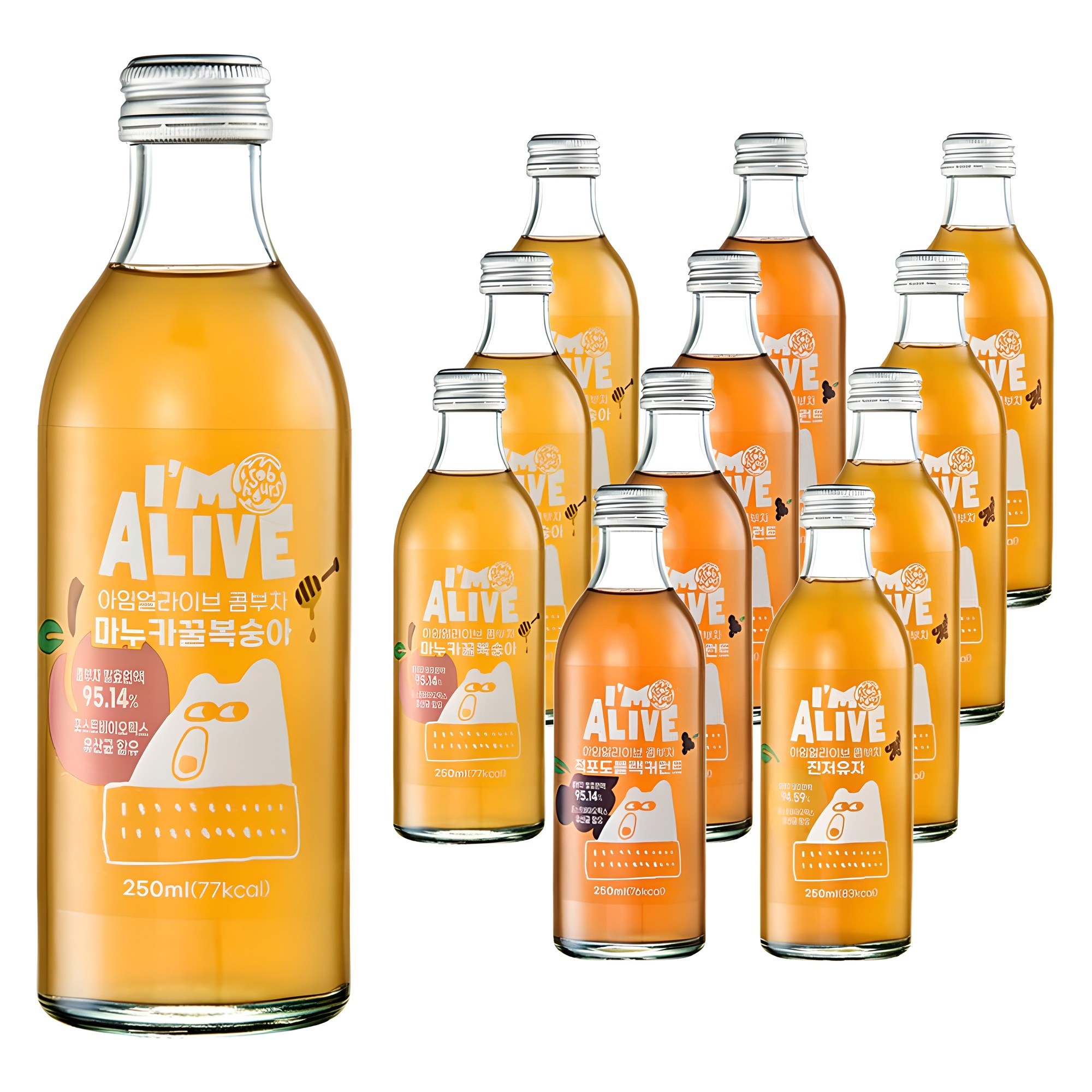 아임얼라이브콤부차 3종 x 4p 세트, 1세트, 250ml