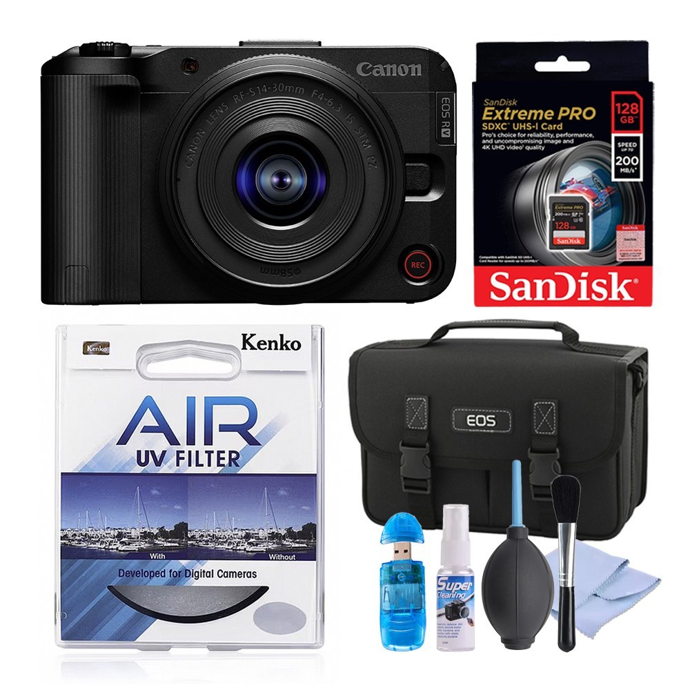 캐논 EOS R50 V 14-30 KIT 블랙 + 128GB + 카메라가방 + UV필터 + 악세사리패키지